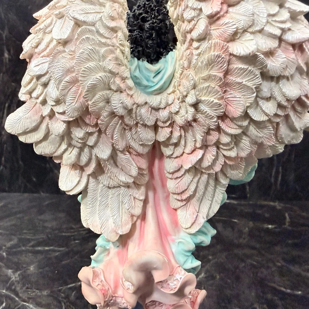 Angel Playing Harp Figurine